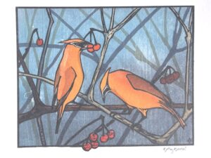 Greeting Card, Cedar Waxwings