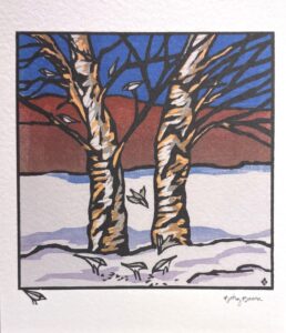 Greeting Card, Birches for Earth Day