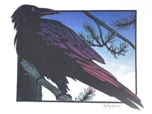 Greeting Card, Common Raven